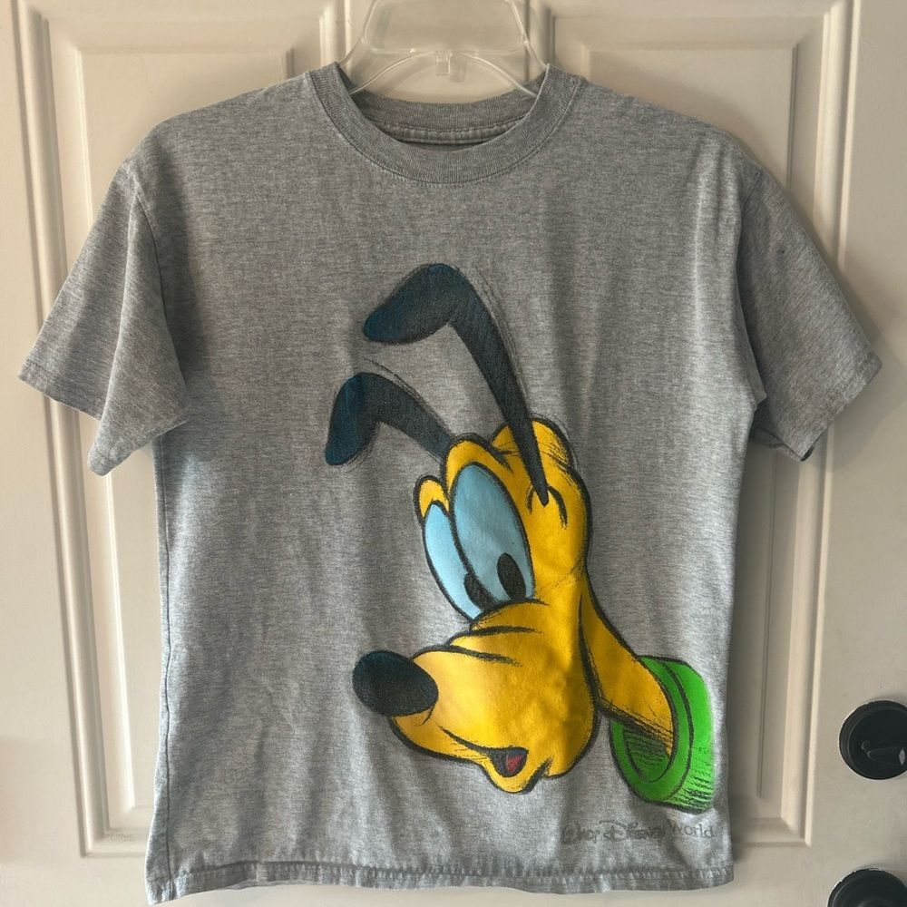 Disney Gray Tee with Yellow Pluto Graphic
